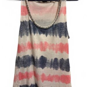 Miss Me Tie-Dye Tank Top - Pink and Blue
